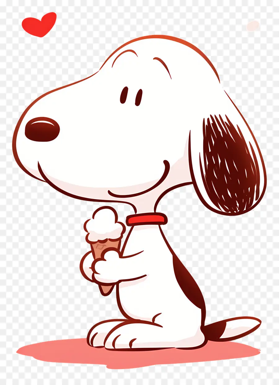 Snoopy Dondurma Yiyor，Buzlu şeker Ile Karikatür Köpek PNG