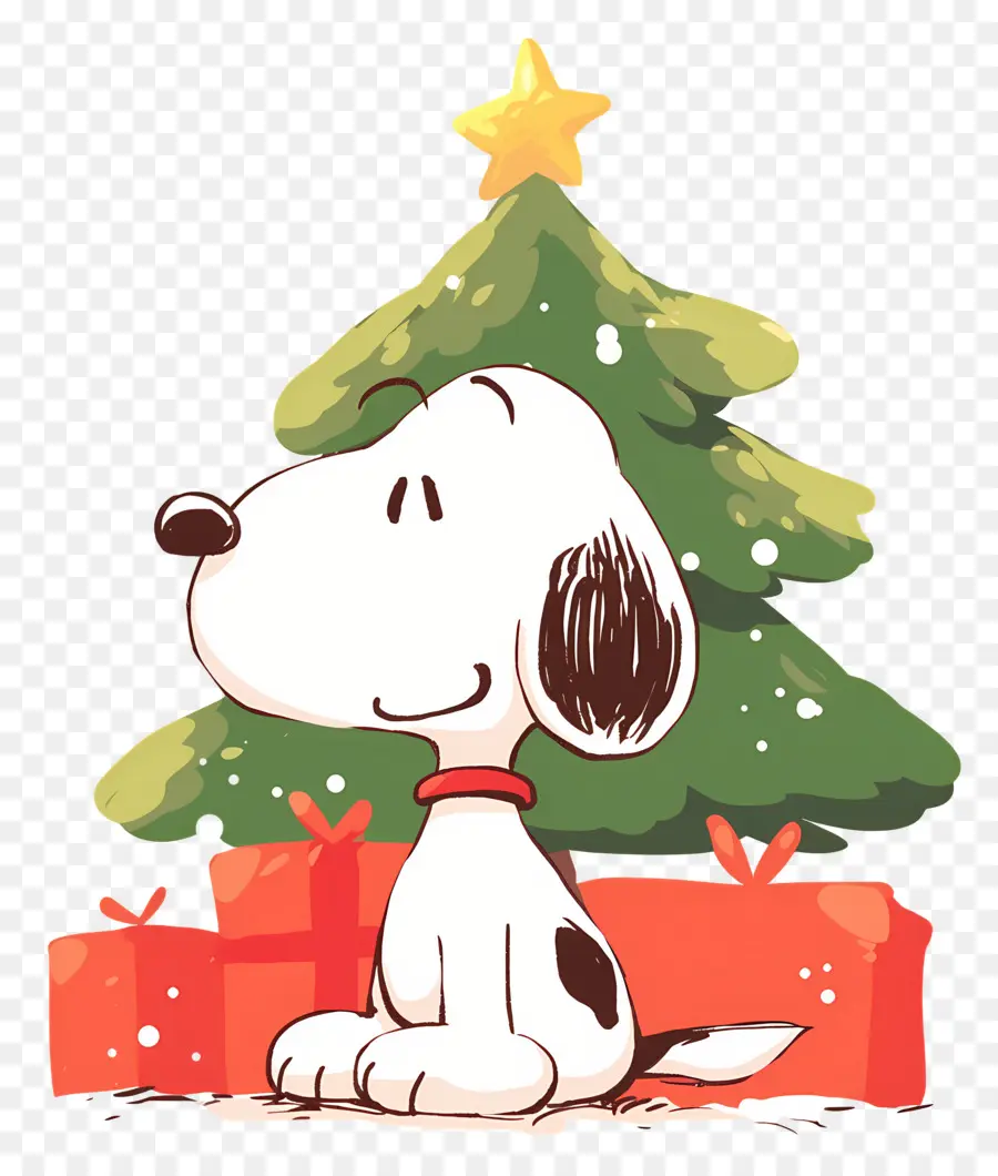 Snoopy，Noel Ağacı Ile Karikatür Köpek PNG