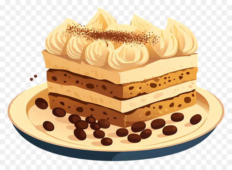 Tiramisu Keki，Katmanlı Kek PNG