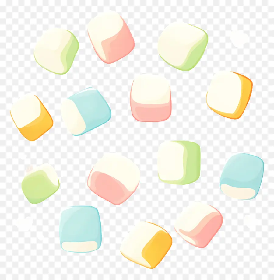 Marshmallow，Renkli Marshmallowlar PNG