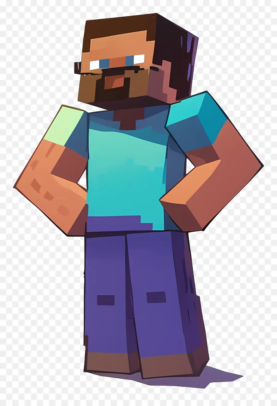 Minecraft Steve，Pikselleştirilmiş Karakter PNG