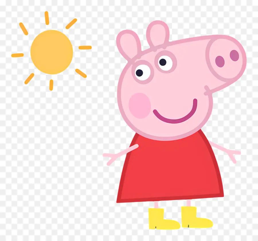 Peppa Domuz，Pembe Karikatür Domuz PNG