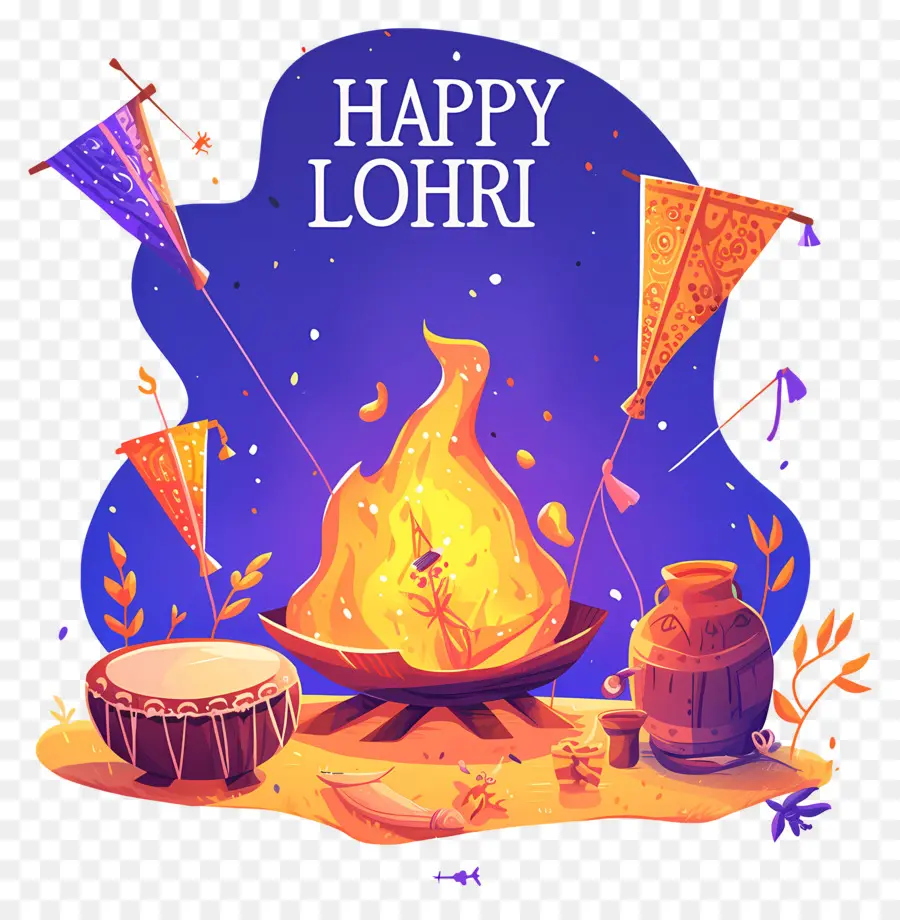 Mutlu Lohri，Lohri Şenlik Ateşi PNG