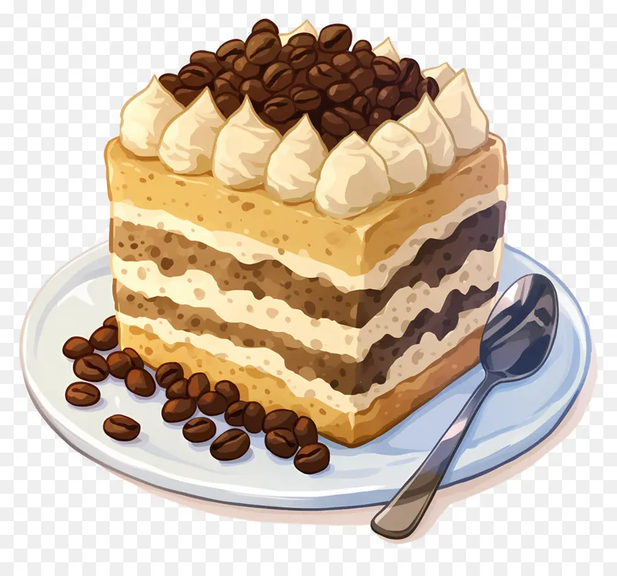 Tiramisu Keki，Katmanlı Kek PNG