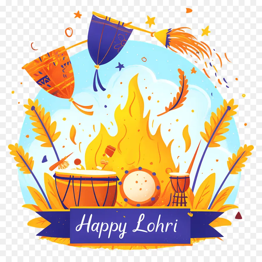 Mutlu Lohri，Lohri Şenlik Ateşi PNG