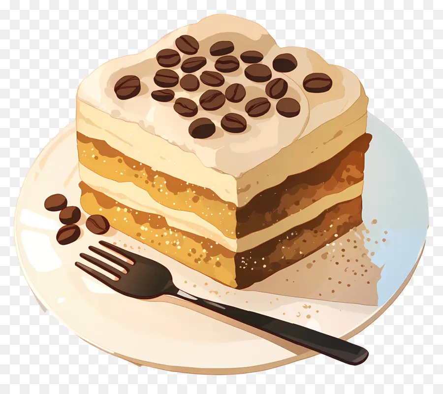 Tiramisu Keki，Katmanlı Kek PNG