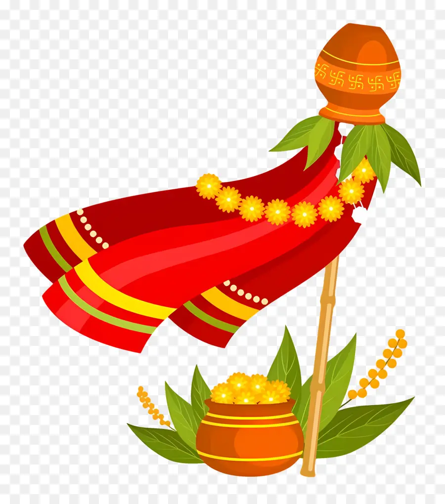 Gudi Padwa，Festival Bayrağı PNG