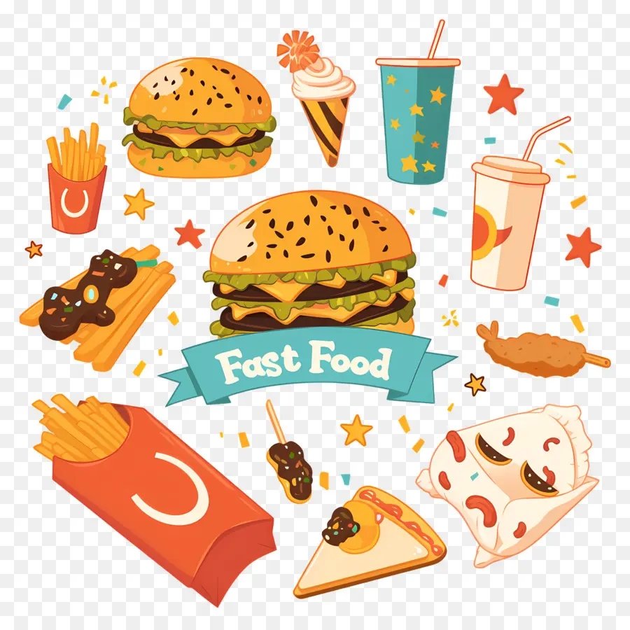 Ulusal Fast Food Günü，Fast Food ürünleri PNG