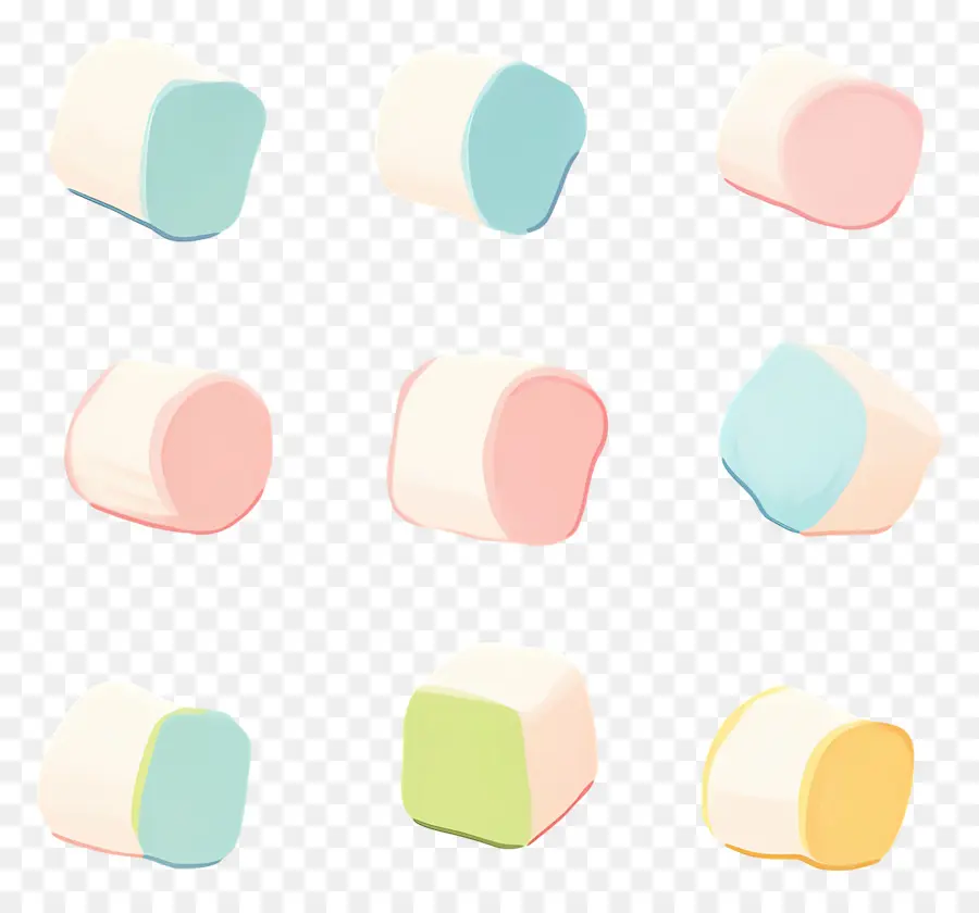 Marshmallow，Renkli Marshmallowlar PNG