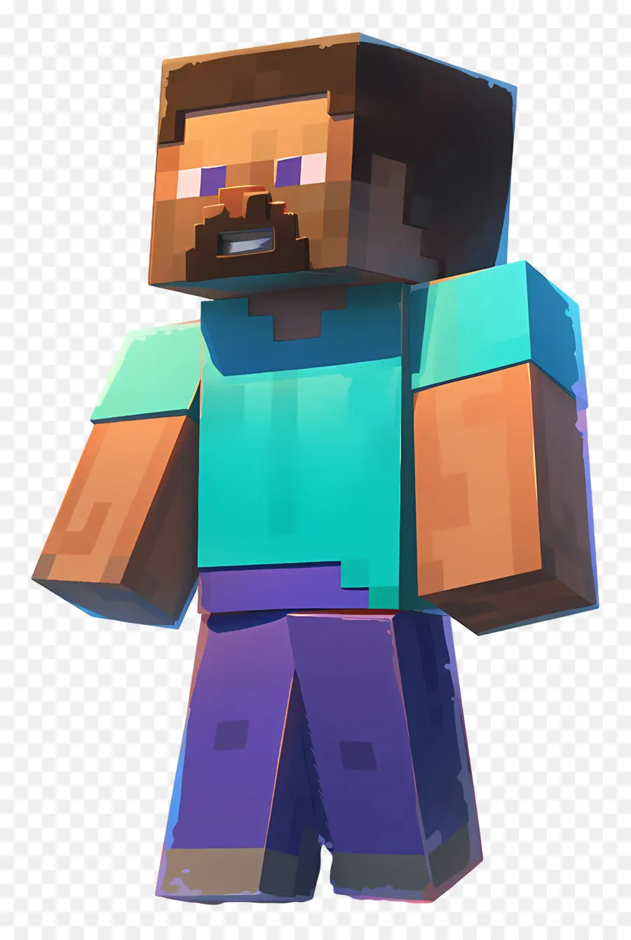 Minecraft Steve，Pikselleştirilmiş Karakter PNG