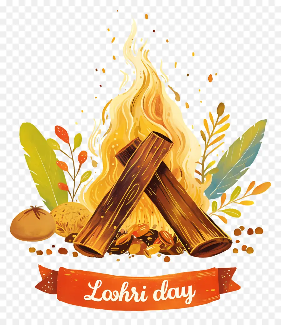 Mutlu Lohri，Lohri şenlik Ateşi PNG