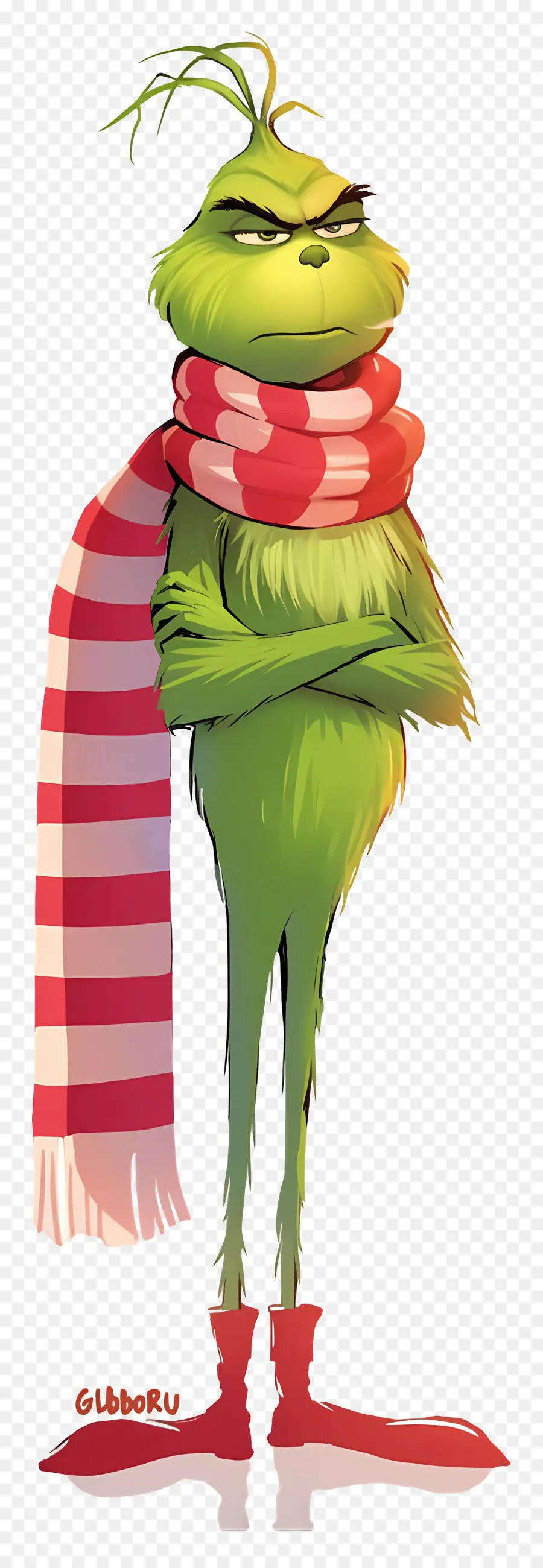 Karikatür Grinch，Yeşil Karakter PNG