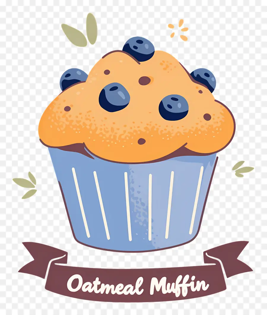 Ulusal Yulaf Ezmeli Muffin Günü，Yaban Mersinli Yulaflı Muffin PNG