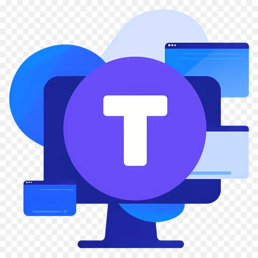 T Logosu，Mavi T Logosu PNG