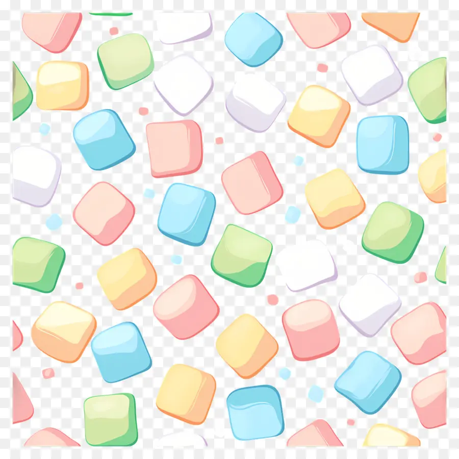 Marshmallow，Renkli şekerlemeler PNG