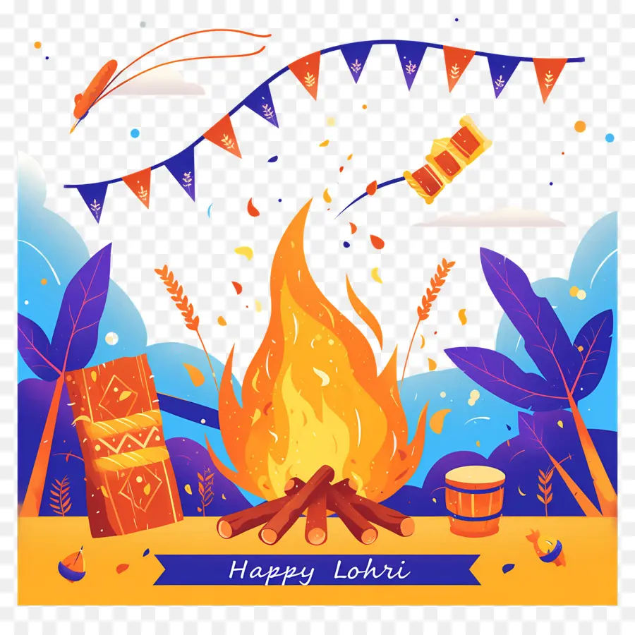 Mutlu Lohri，Lohri Şenlik Ateşi PNG