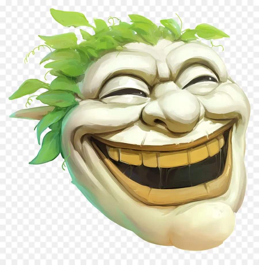 Troll Face，Yapraklı Yüz PNG