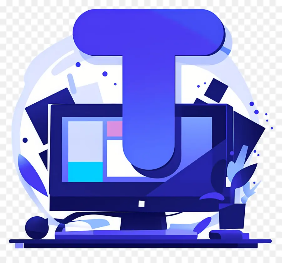 T Logosu，Mavi T Logosu PNG