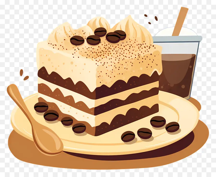 Tiramisu Keki，Katmanlı Kek PNG