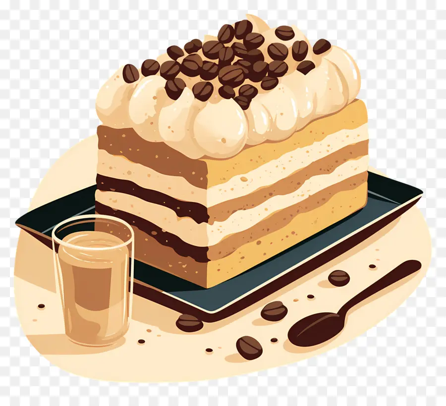 Tiramisu Keki，Katmanlı Kek PNG