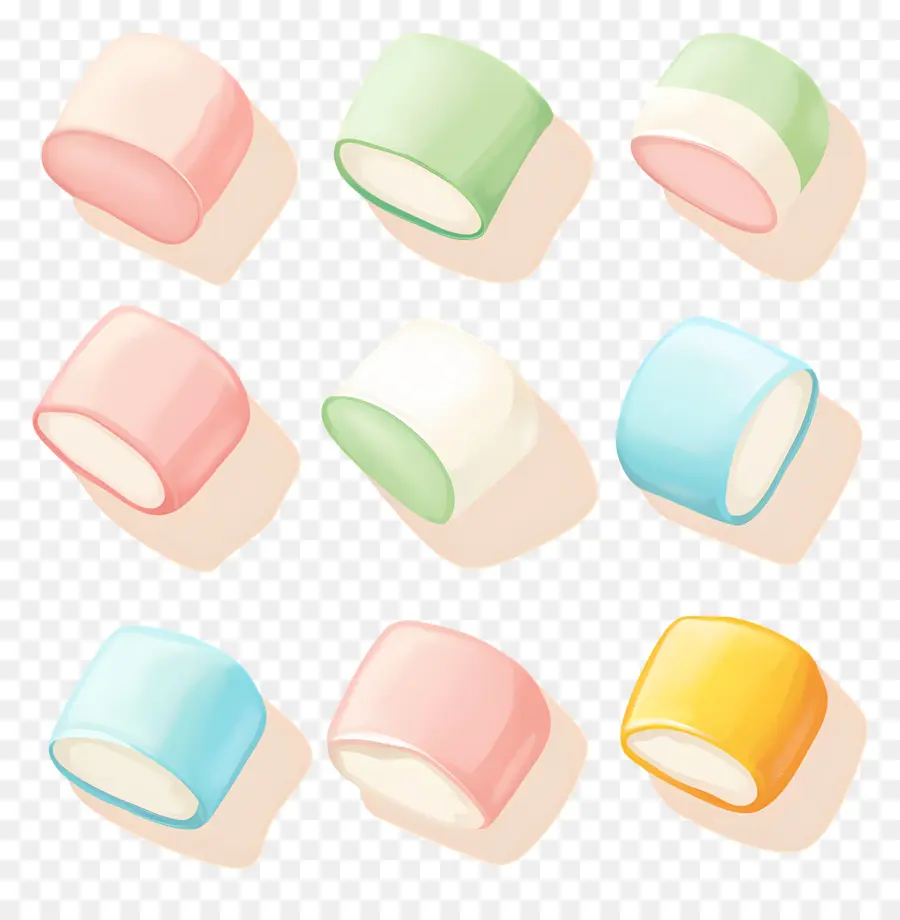 Marshmallow，Pastel Marshmallow PNG