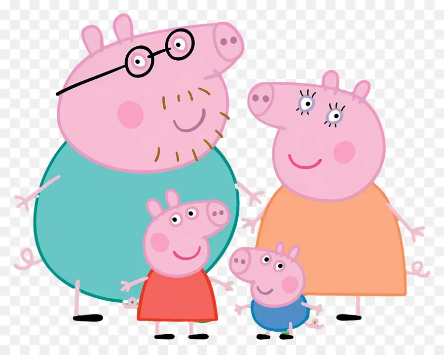 Peppa Domuzu，Karikatür Domuz Ailesi PNG