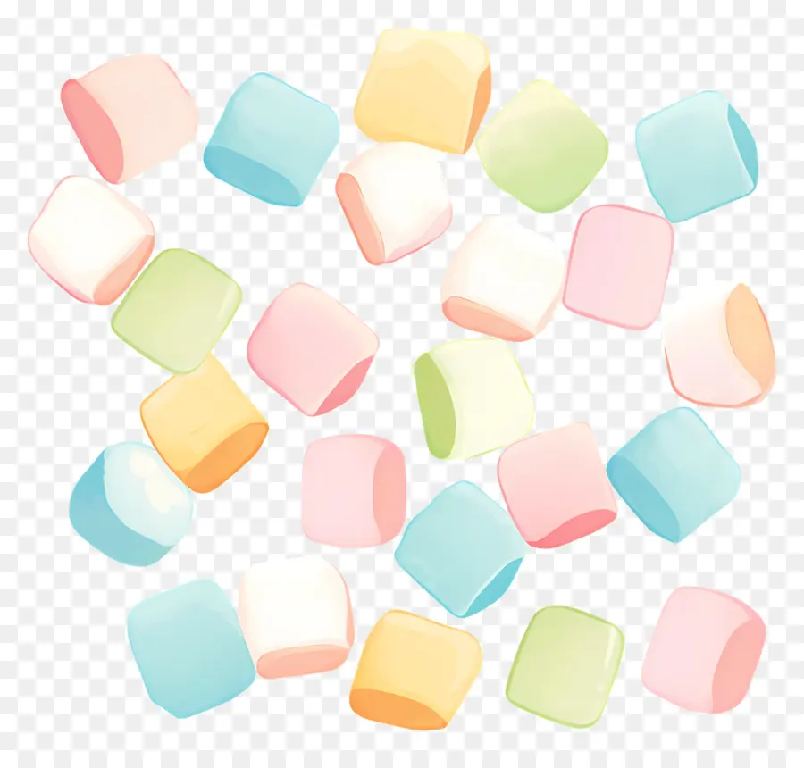 Marshmallow，Renkli Marshmallowlar PNG