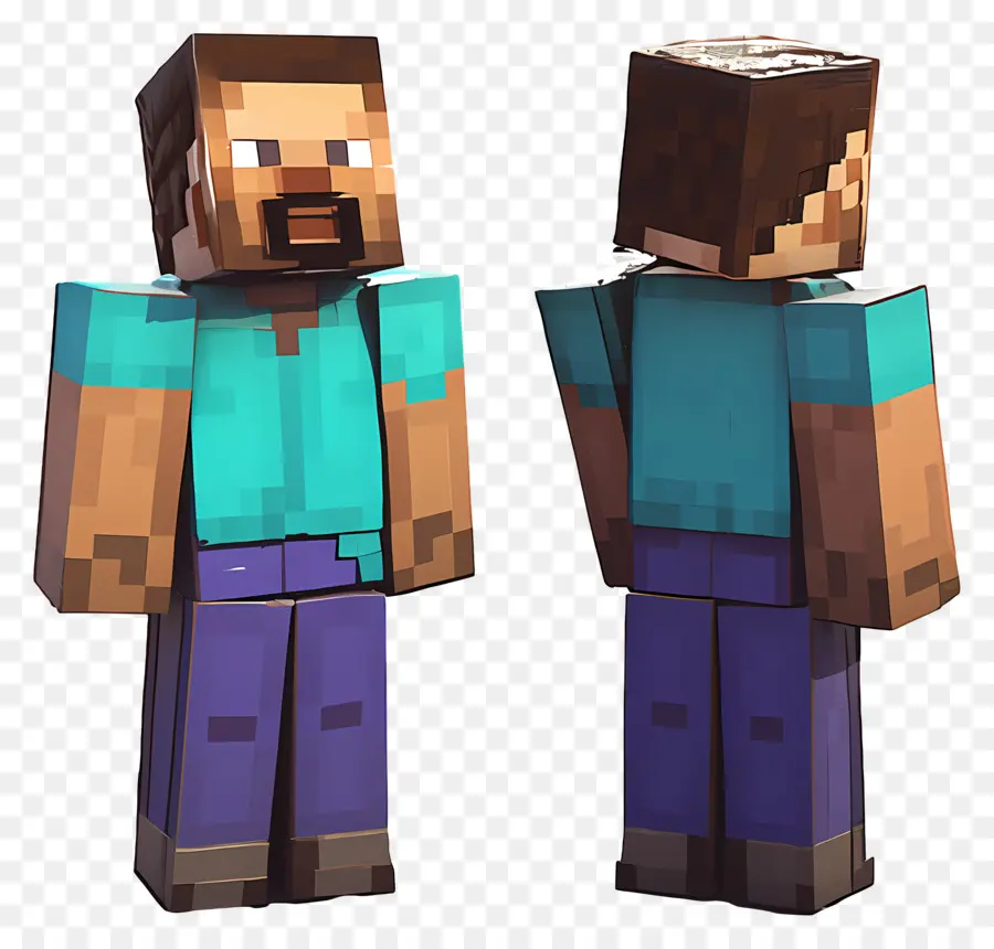 Minecraft Steve，Pikselleştirilmiş Karakter PNG