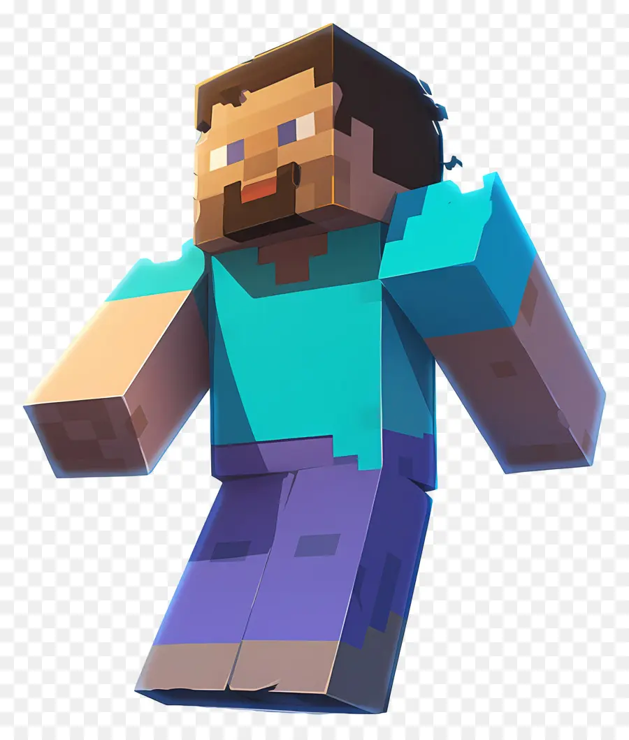 Minecraft Steve，Pikselleştirilmiş Karakter PNG