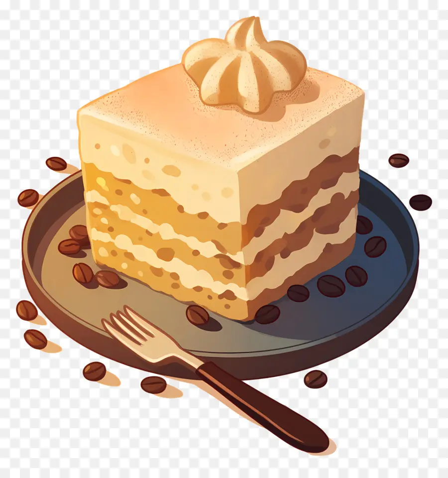 Tiramisu Keki，Tiramisu Dilim PNG