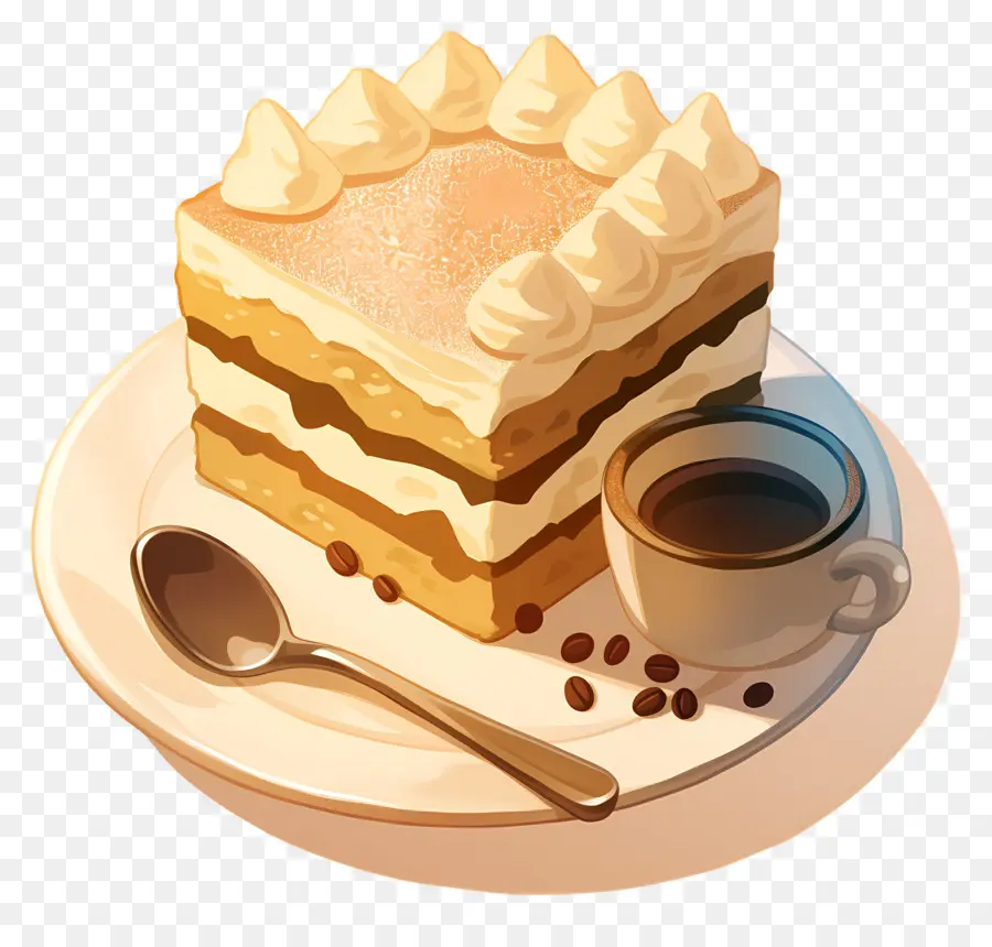 Tiramisu Keki，Kek Ve Kahve PNG