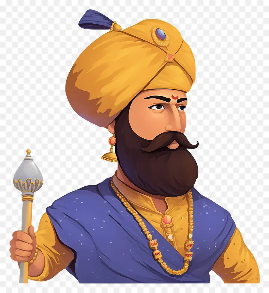 Guru Govind Singh Jayanti，Kraliyet Figürü PNG