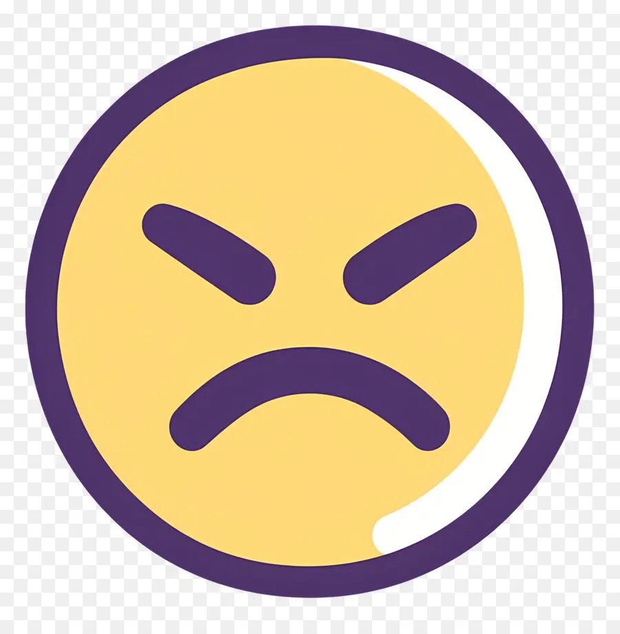 Emoji，Mor Kızgın Yüz PNG