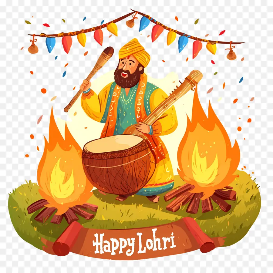 Lohri，Davullu Adam PNG