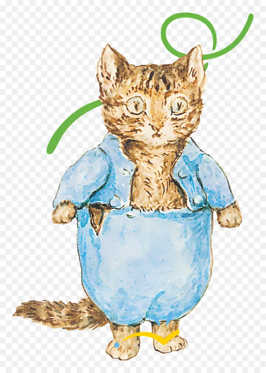 Tom Kedi Yavrusu，Mavi Kıyafetli Kedi PNG