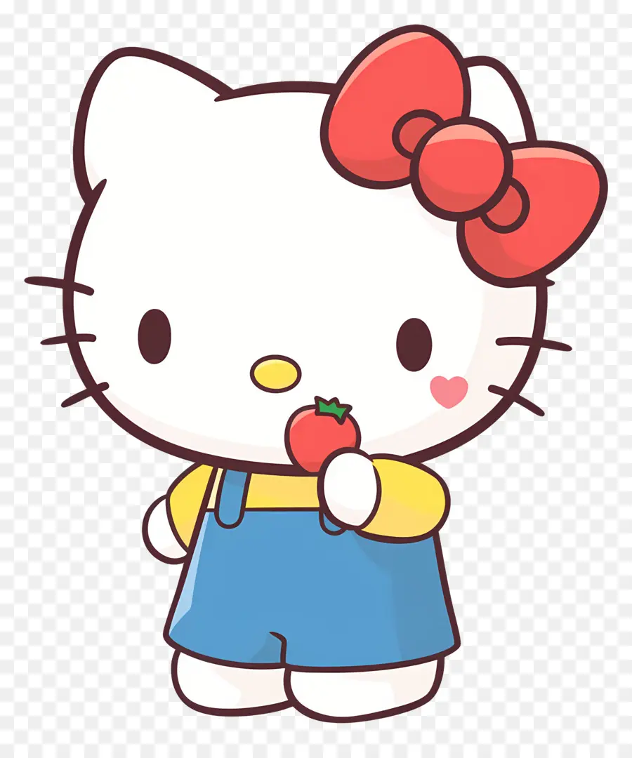 Hello Kitty Çilekli，Karikatür Kedi çilek Ile PNG