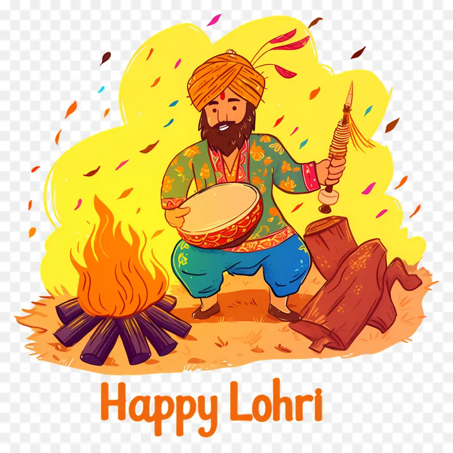 Lohri，Davullu Adam PNG