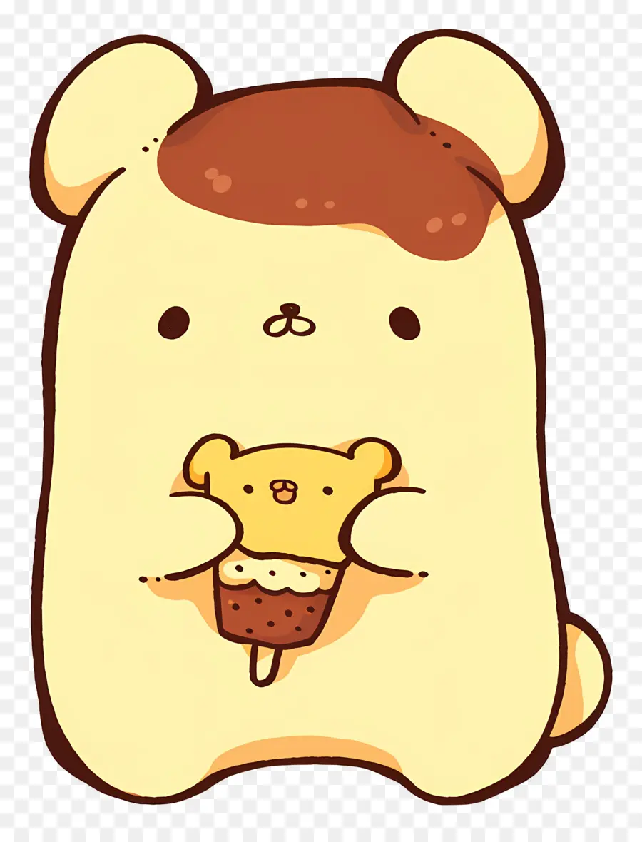 Pompompurin，Cupcake Ile Sevimli Hayvan PNG