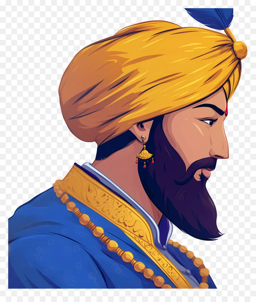 Guru Govind Singh Jayanti，Türbanlı Adam PNG