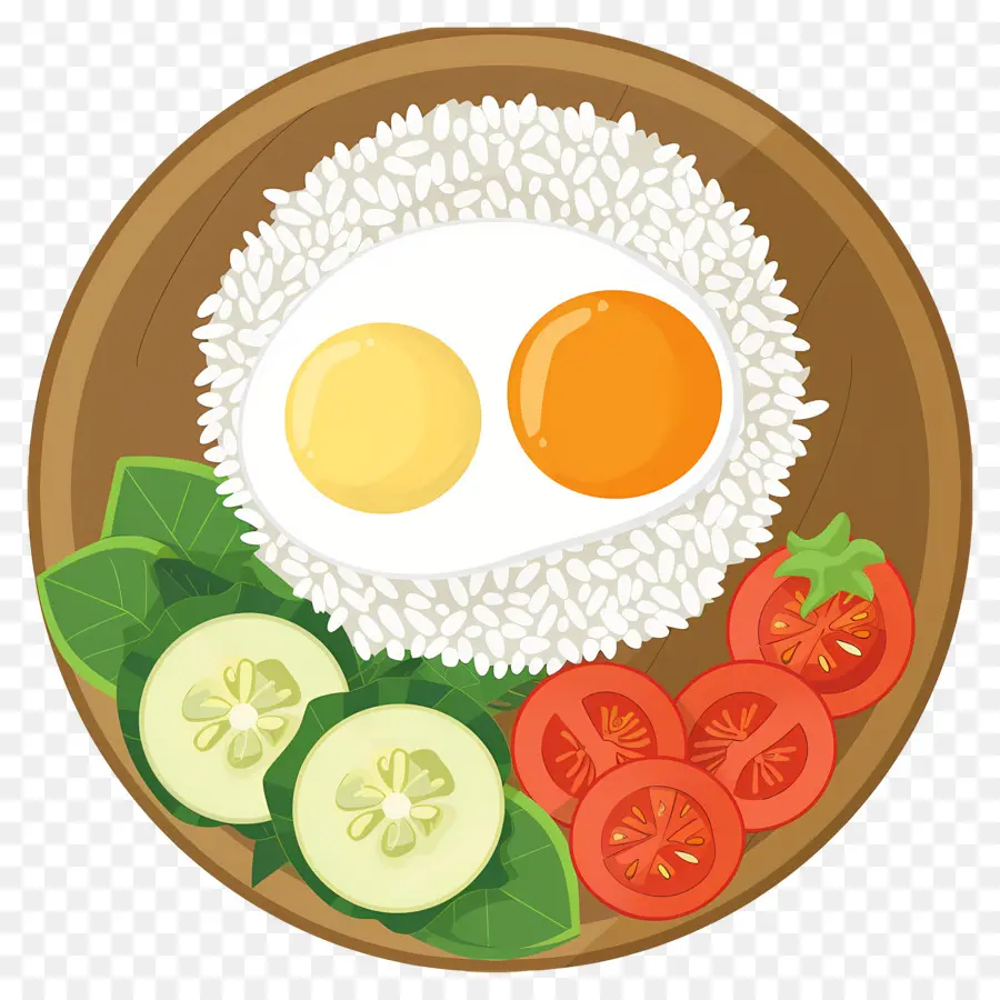 Nasi Lemak，Pirinç Ve Yumurta PNG