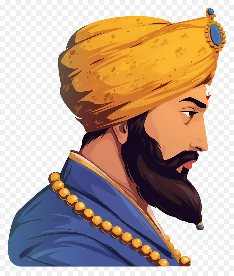 Guru Govind Singh Jayanti，Türbanlı Adam PNG