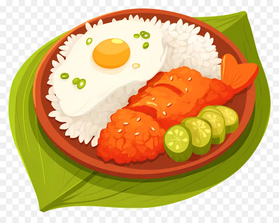 Nasi Lemak，Yumurtalı Ve Tavuklu Pilav PNG