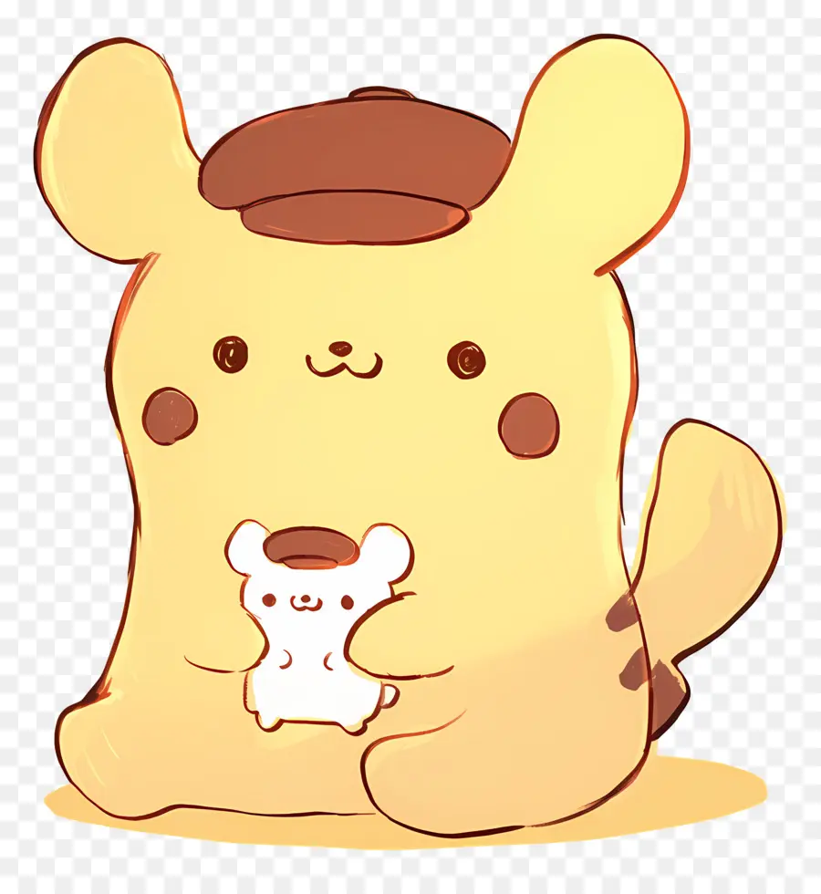 Pompompurin，Küçük Hayvanlı Sevimli Köpek PNG