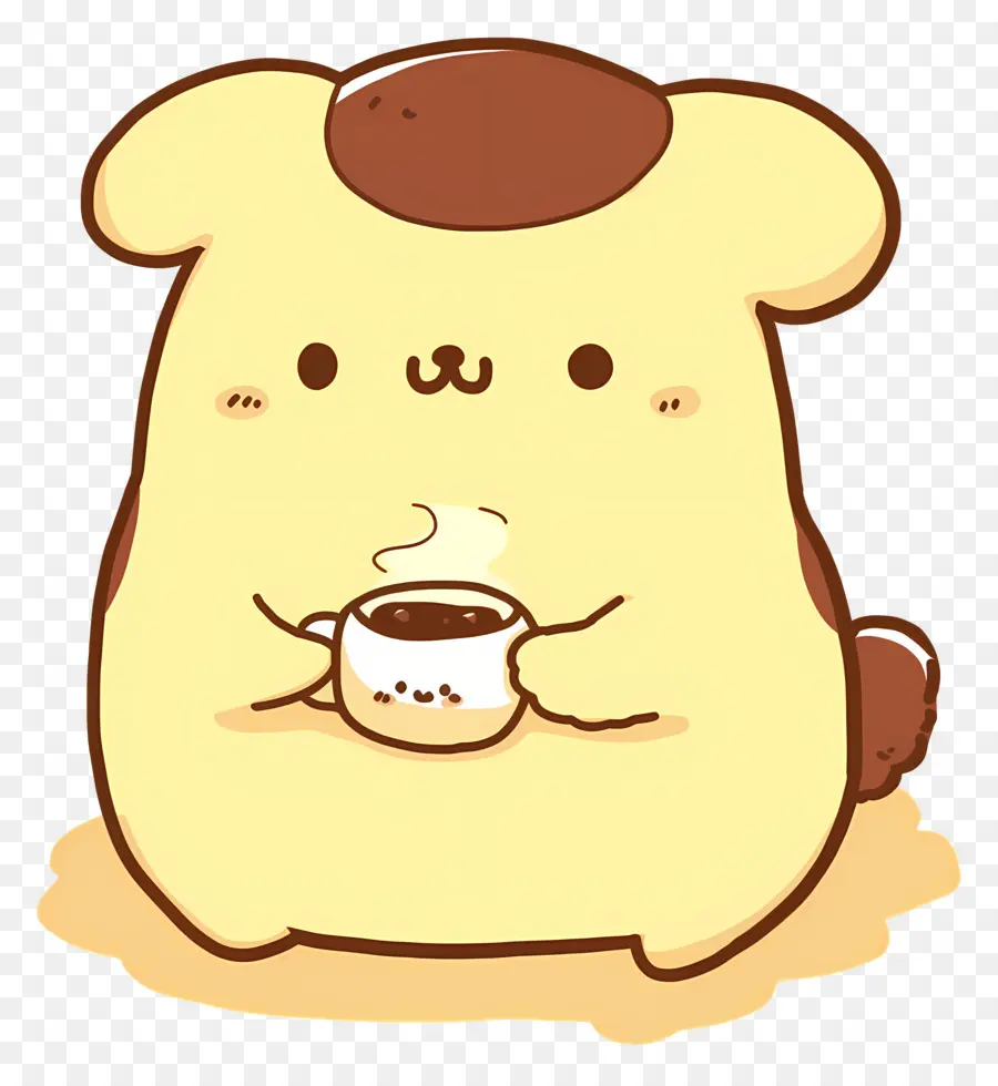 Pompompurin，Kahve Ile Sevimli Hayvan PNG