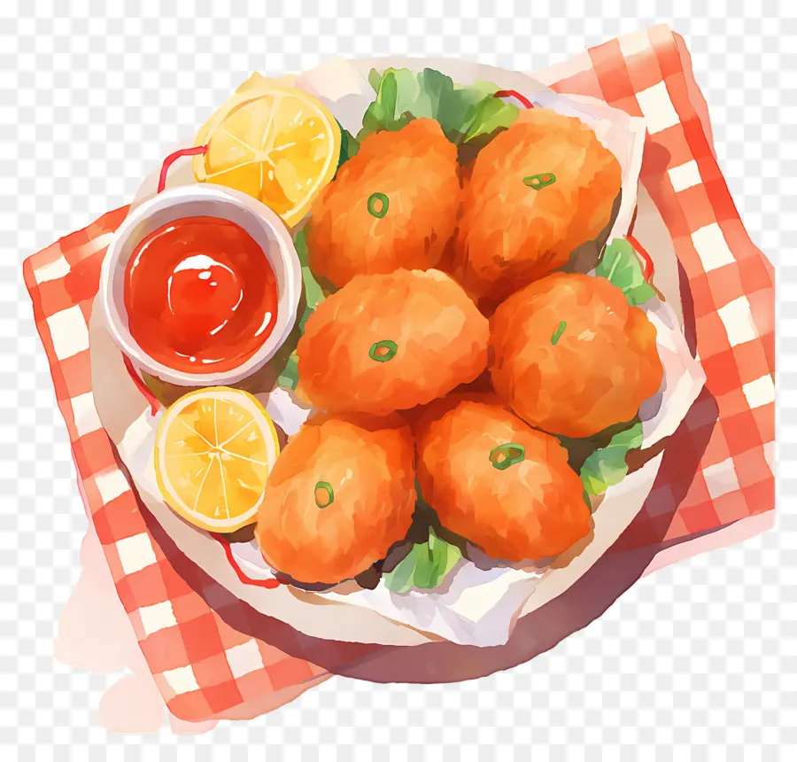 Kızarmış Tavuk Parçaları，Kızarmış Nuggets PNG