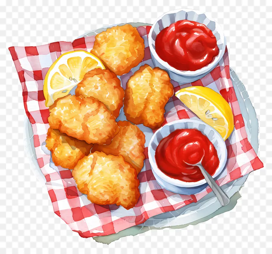 Kızarmış Tavuk Parçaları，Kızarmış Nuggets PNG