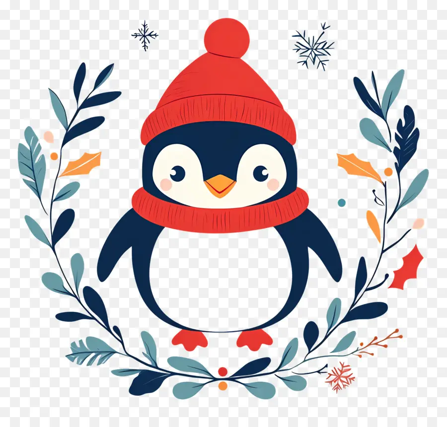 Noel Pengueni，Kışlık Giysilerdeki Penguen PNG