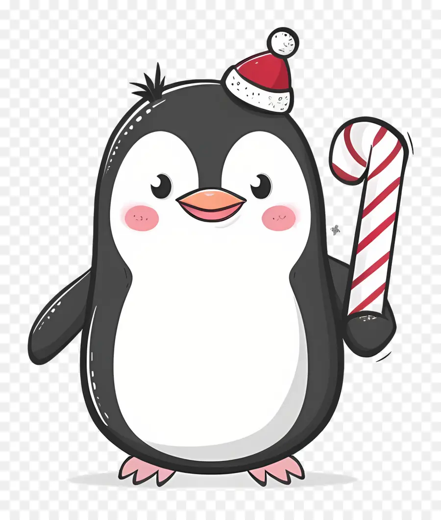 Noel Pengueni，Şeker Kamışı Ile Penguen PNG