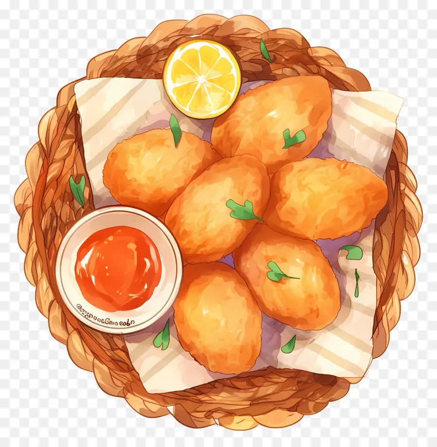 Kızarmış Tavuk Parçaları，Kızarmış Nuggets PNG