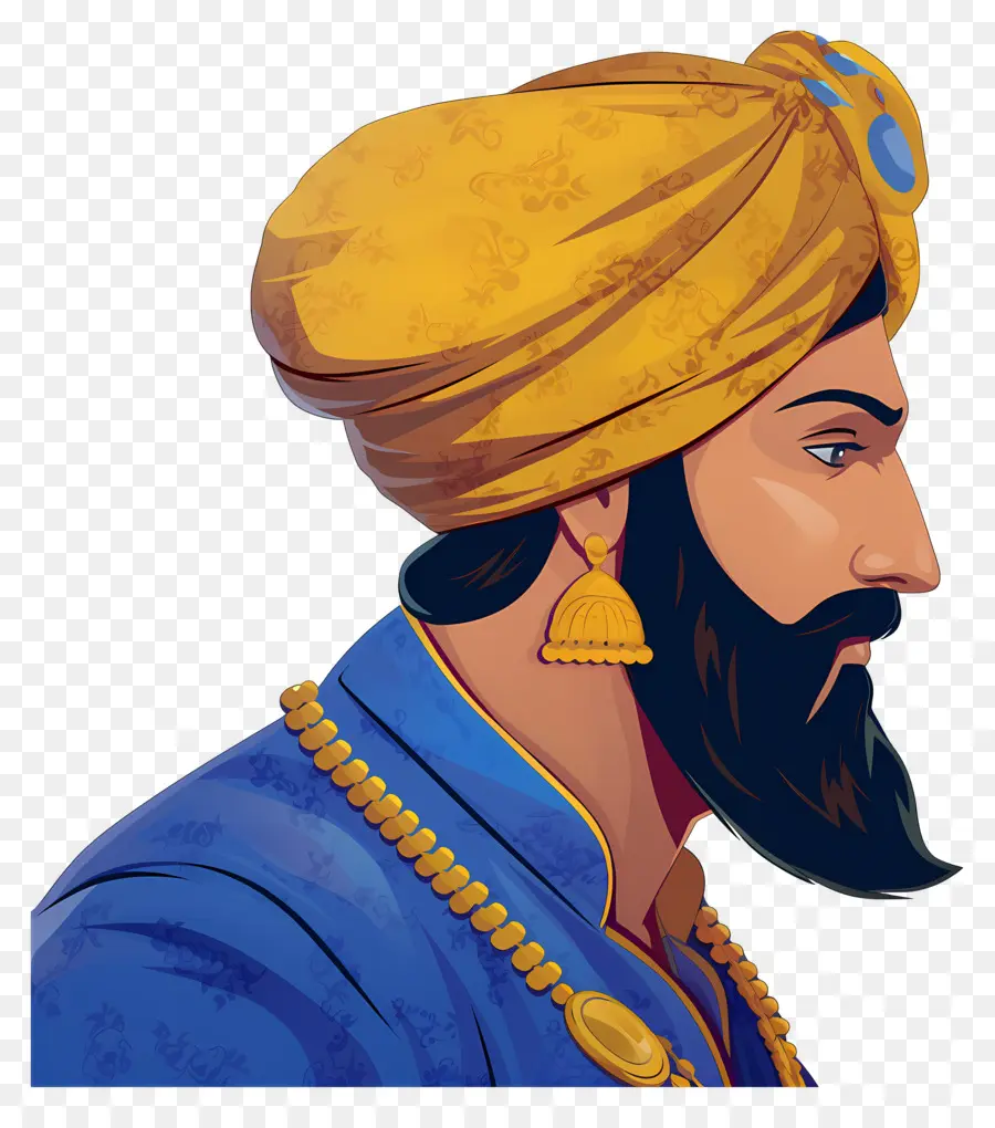 Guru Govind Singh Jayanti，Türbanlı Adam PNG